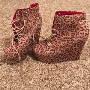 Cheetah Print Wedges